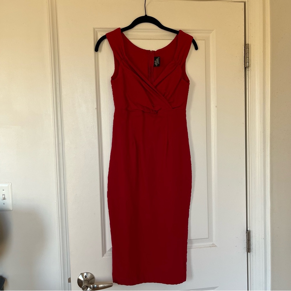 Vintage ModCloth Wiggle Dress with Sweetheart Neckline